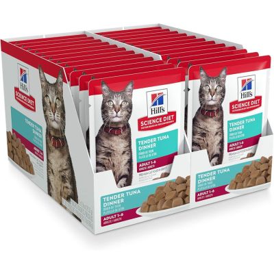 Hill's Science Diet Adult Tender Tuna Dinner Pouch Cat Food - 24 x 2.8oz