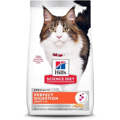 Hill's Science Diet Adult Perfect Digestion Salmon Brown Rice & Whole Oats Dry Cat Food