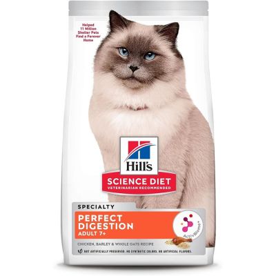 Hill's Science Diet Adult 7+ Perfect Digestion Chicken Barley & Whole Oats Dry Cat Food