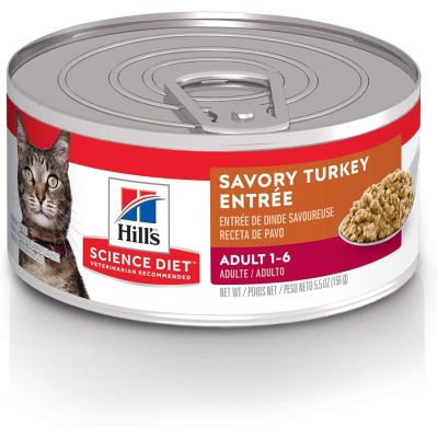 Hill's Science Diet Adult Savory Turkey Entree Canned Cat Food - 24 x 5.5oz