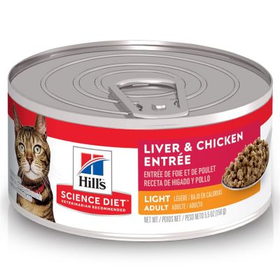 Hill's Science Diet Adult Light Liver & Chicken Entree Canned Cat Food - 24 x 5.5oz