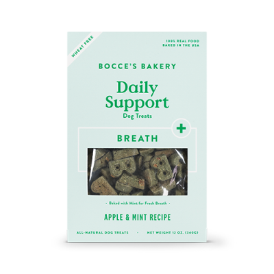 Bocce's Bakery Daily Support Breath Apple & Mint Recipe Dog Treats - 12oz