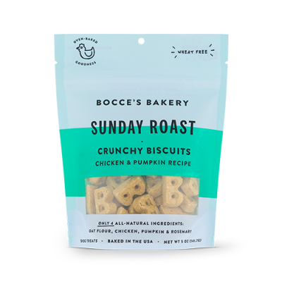 Bocce's Bakery Sunday Roast Chicken & Pumpkin Recipe Crunchy Biscuits for Dogs - 5oz