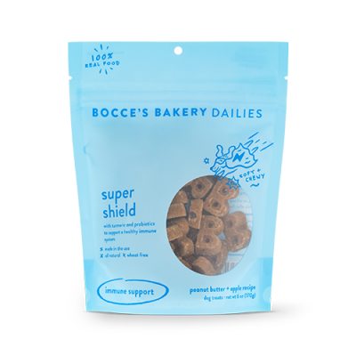 Bocce's Bakery Dailies Super Shield Peanut Butter + Apple Recipe Soft & Chewy Dog Treats - 6oz