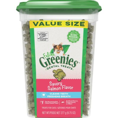 Greenies Feline Savory Salmon Flavor Dental Cat Treats