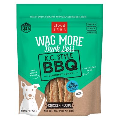 Cloud Star Grain-Free Wag More Bark Less K.C. Style BBQ Jerky Dog Treats - 10oz