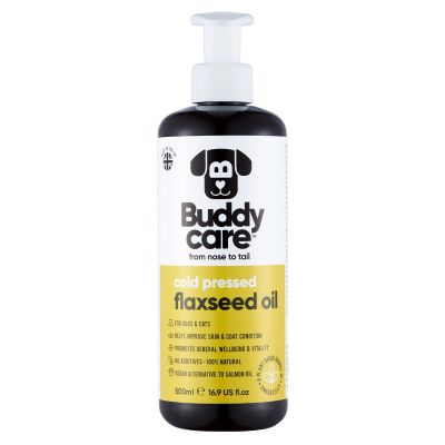 Buddycare Cold Pressed Flaxseed Oil for Dogs & Cats - 16.9 fl oz (500 ml)