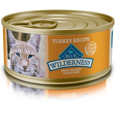 Blue Buffalo Wilderness Adult Turkey Recipe Canned Cat Food 24 x 5.5oz