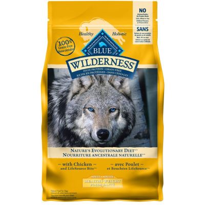 Blue Buffalo Wilderness High Protein Grain Free Healthy Weight Chicken Adult Dry Dog Food-24lbs