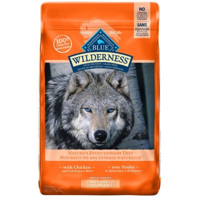 Blue Buffalo Wilderness High Protein Grain Free Chicken Large Breed Adult Dry Dog Food-24lbs