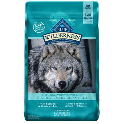 Blue Buffalo Wilderness High Protein Grain Free Salmon Large Breed Adult Dry Dog Food-24lbs