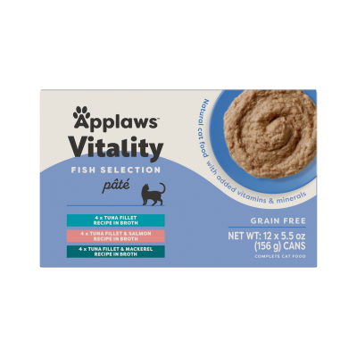Applaws Vitality Fish Pate Selection Canned Cat Food 12 x 5.5oz