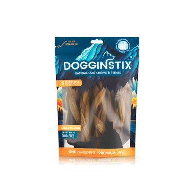 DOGGINSTIX Braided Lamb Collagen 6" - 5ct