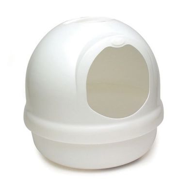 Petmate Booda Dome Litter Box Pearl White