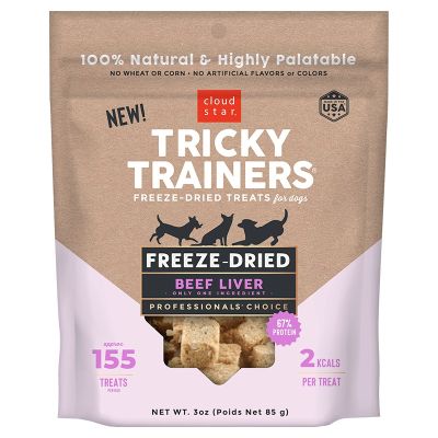 Cloud Star Tricky Trainers Freeze-Dried Beef Liver Professionals Choice Dog Treats - 6 oz