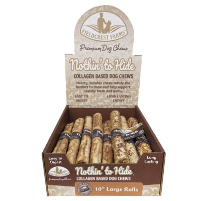 Fieldcrest Farms Nothin' to Hide Peanut Butter Roll Dog Chew in Bulk Case