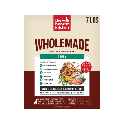 The Honest Kitchen Wholemade Whole Grain Beef & Salmon Recipe Dehydrated Puppy Dog Food
