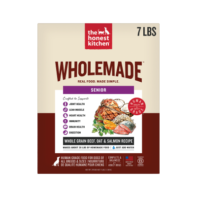 The Honest Kitchen Wholemade Whole Grain Beef, Oat & Salmon Recipe Dehydrated Senior Dog Food