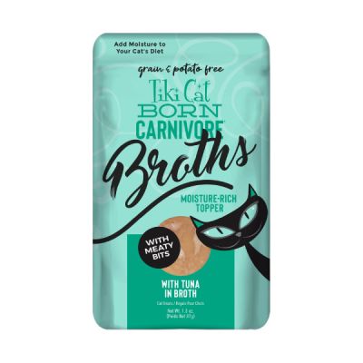 Tiki Cat Broths Grain-Free Tuna in Broth Wet Cat Food Topper - 12x1.3oz