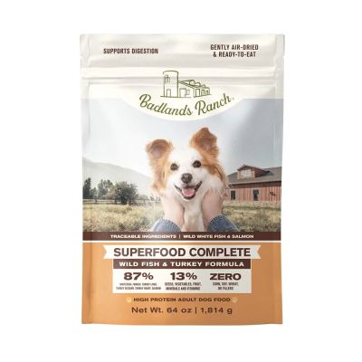 Badlands Ranch Superfood Complete Wild Fish and Turkey Formula Air-Dried Adult Dog Food