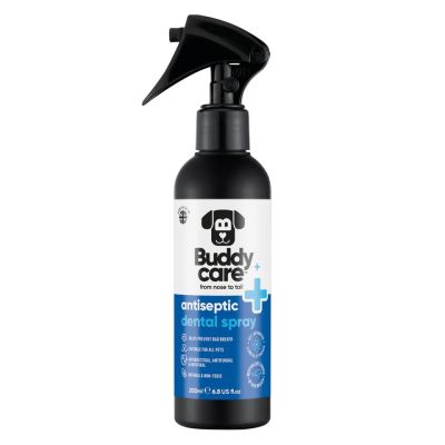Buddycare Antiseptic Dental Spray Suitable for Dogs & Cats - 6.76 fl oz (200 ml)