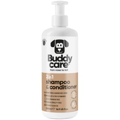 Buddycare 2 in 1 Coconut Shampoo & Conditioner for Dogs - 16.9 fl oz (500 ml)