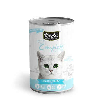 Kit Cat Complete Cuisine Chicken Classic In Broth Canned Cat Food - 24x150g