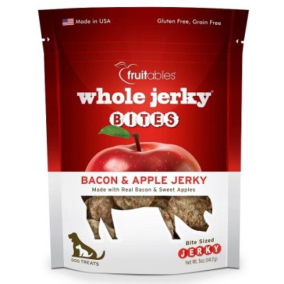 Fruitables Whole Jerky Bites Bacon & Apple Dog Treats 5 oz