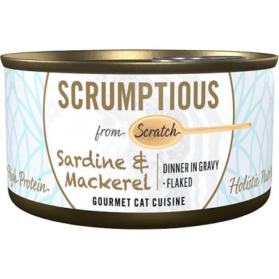 Scrumptious From Scratch Sardines & Mackeral Dinner In Gravy Canned Cat Food - 24 x 79g