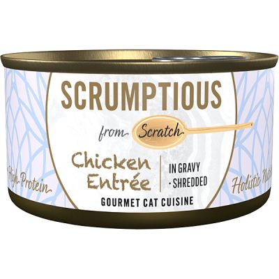 Scrumptious From Scratch Shredded Chicken Entree In Gravy Canned Cat Food - 24 x 79g