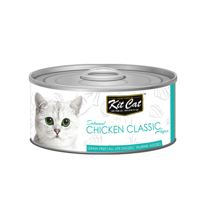 Kit Cat Deboned Chicken Classic Aspic Canned Cat Food - 24x80g - BB Date: Aug 2026