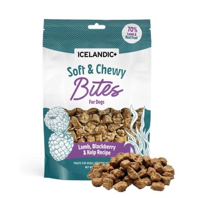 Icelandic+ Lamb, Blackberry & Kelp Recipe Soft & Chewy Bites Dog Treats - 2.82oz
