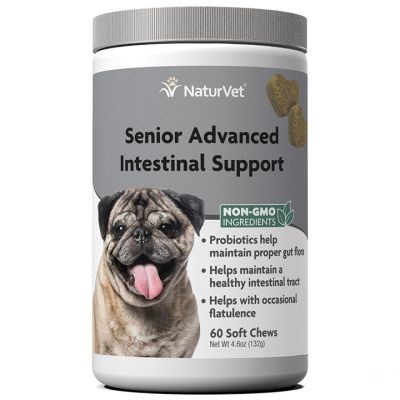 NaturVet Senior Advanced Intestinal Support Soft Chews For Dogs