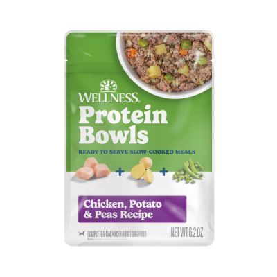 Wellness Protein Bowls Chicken, Potato & Peas Recipe Dog Food Pouches - 12 x 6.2oz
