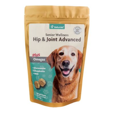NaturVet SENIOR Hip & Joint Advanced Plus Omegas Soft Chews 120 ct