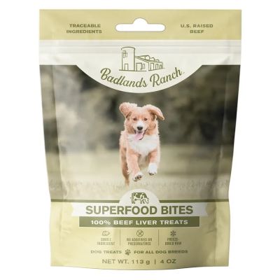 Badlands Ranch Superfood Bites Beef Liver Freeze-Dried Dog Treats - 4oz