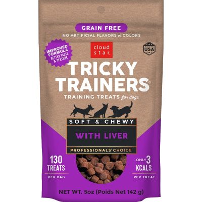 Cloud Star Tricky Trainers Grain Free with Liver Soft & Chewy Dog Treats - 12oz