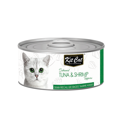 Kit Cat Deboned Tuna & Shrimp Toppers Canned Cat Food - 24x80g