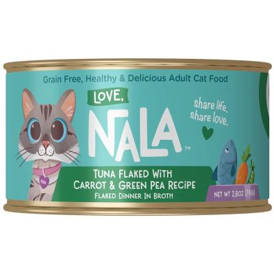 Love Nala Tuna Flaked With Carrot & Green Pea Recipe Dinner In Broth Adult Canned Cat Food - 24 x 79g
