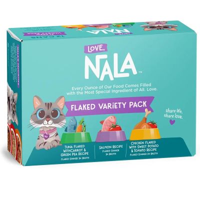Love Nala Flaked Variety Pack Adult Canned Cat Food - 12 x 79g
