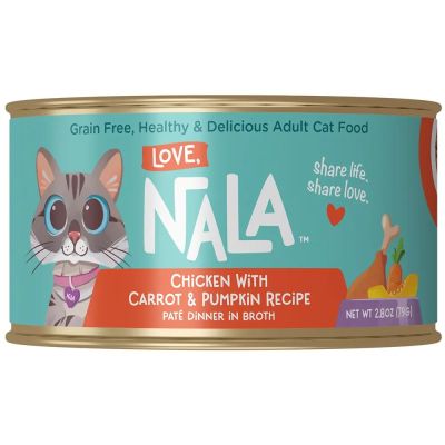 Love Nala Chicken with Carrot & Pumpkin Recipe Pate Dinner in Broth Adult Canned Cat Food - 24 x 79g