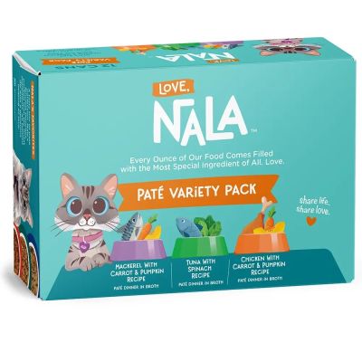 Love Nala Pate Variety Pack Adult Canned Cat Food - 12 x 79g