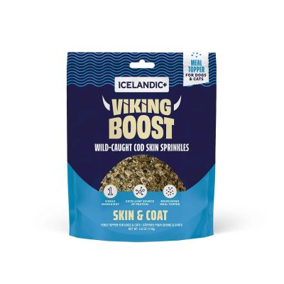 Icelandic+ Viking Boost Wild-Caught Cod Skin Sprinkles Food Topper for Dogs & Cats - 4oz