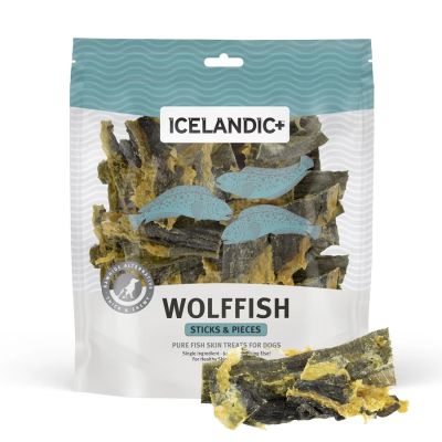 Icelandic+ Wolffish Skin Sticks & Pieces Dehydrated Dog Treats