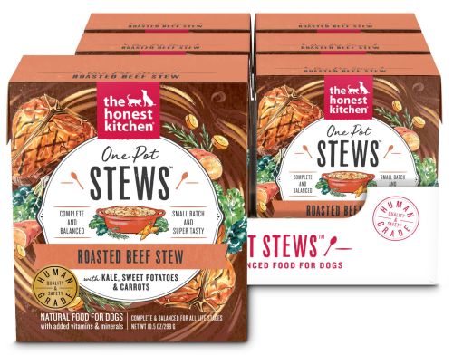The Honest Kitchen One Pot Stews Roasted Beef Stew with Kale Wet Dog Food - 6x10.5oz