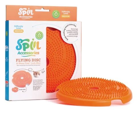 PetDreamHouse Flying Disc Interactive Lick Feeder & Frisbee [Compatible with SPIN base]
