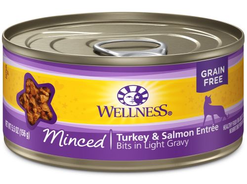 Wellness Minced Turkey & Salmon Canned Cat Food - 24 x 5.5oz