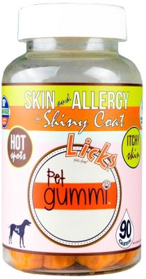 Licks Dog Skin and Allergy + Shiny Coat Gummis 90ct