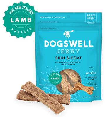 Dogswell Skin and Coat Lamb Jerky Dog Treat 10oz