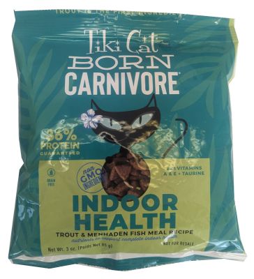 Tiki Cat Born Carnivore Indoor Health Grain-Free Trout & Menhaden Fish Meal Recipe Dry Cat Food - Sample